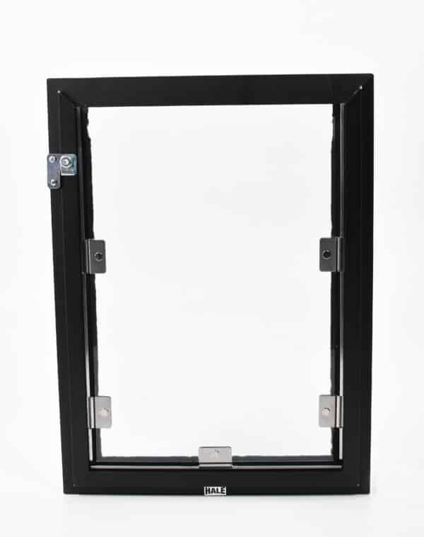 dog door interior in black