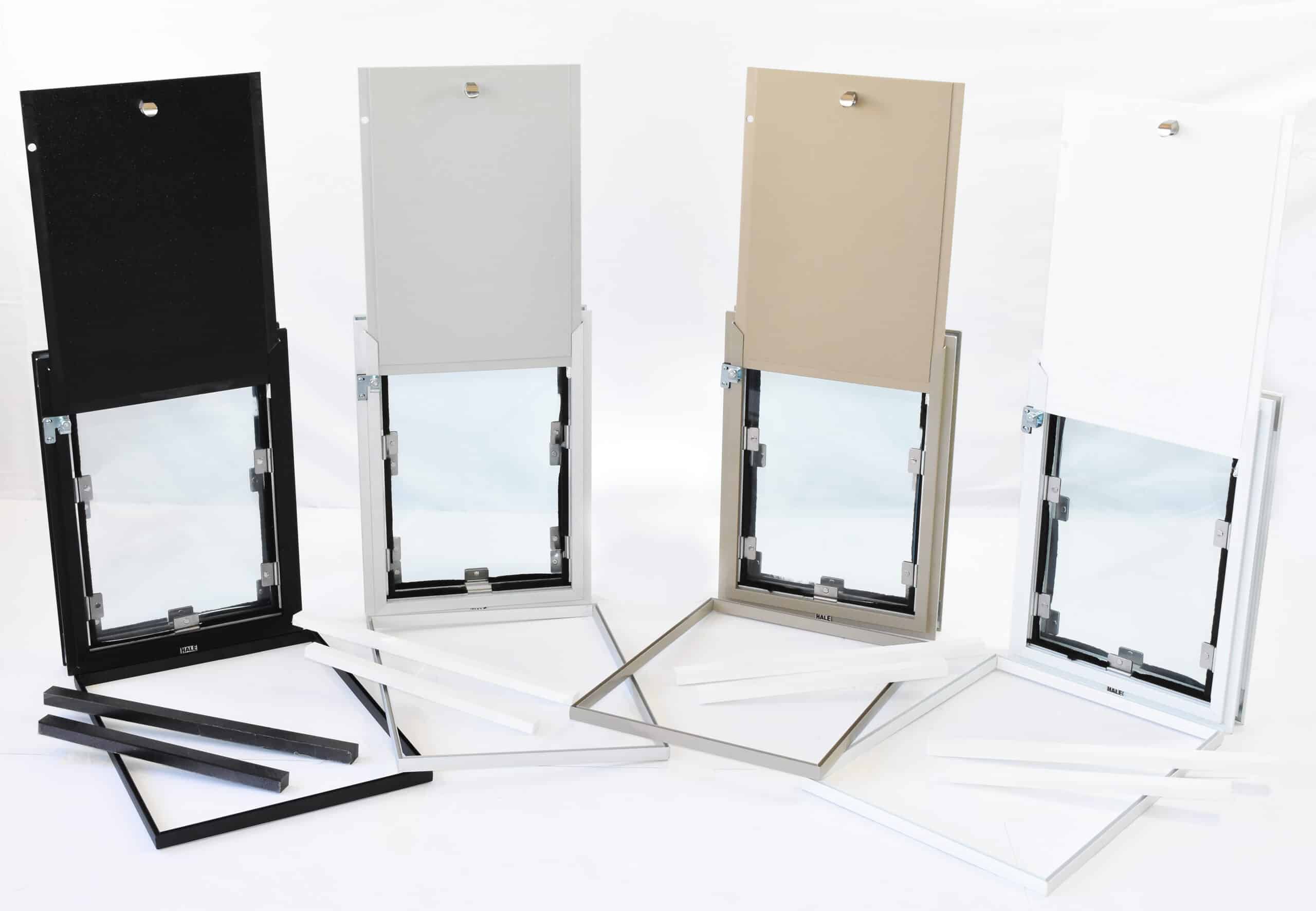 In-Glass Model – Sleek Pet Door Built Into Glass In-glass pet door model installed in a glass door or window panel